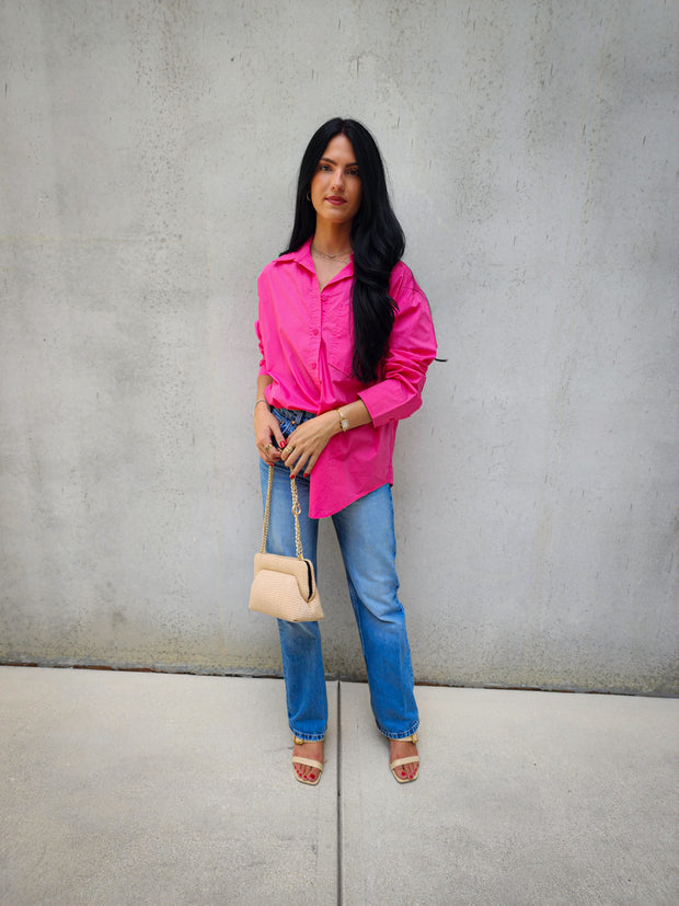 Tatiana Long Sleeve Blouse- Pink