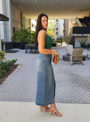 Rorie Denim Midi Skirt