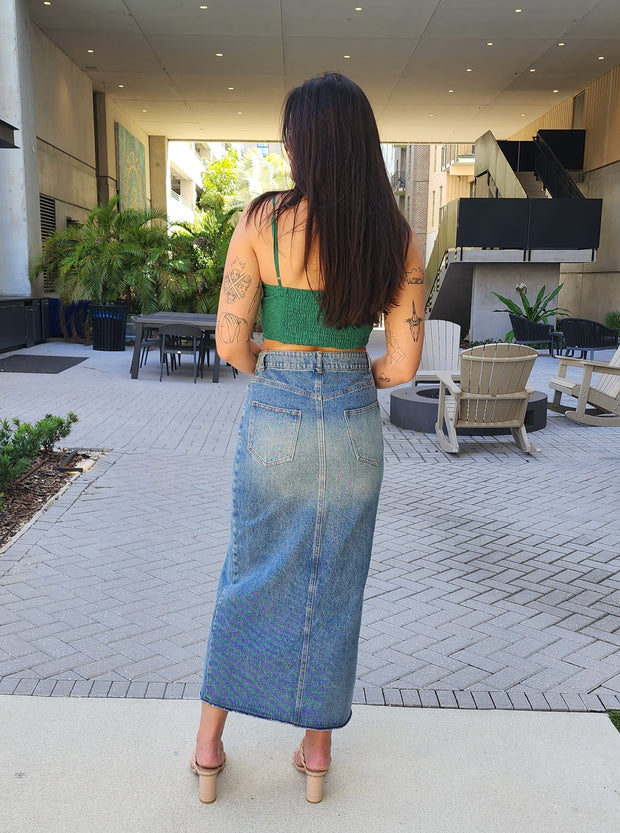 Rorie Denim Midi Skirt