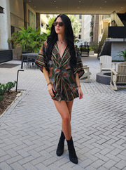 Blakely Satin Knot Romper- Final Sale