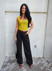 Lex Straight Wide Leg Pants- Final Sale