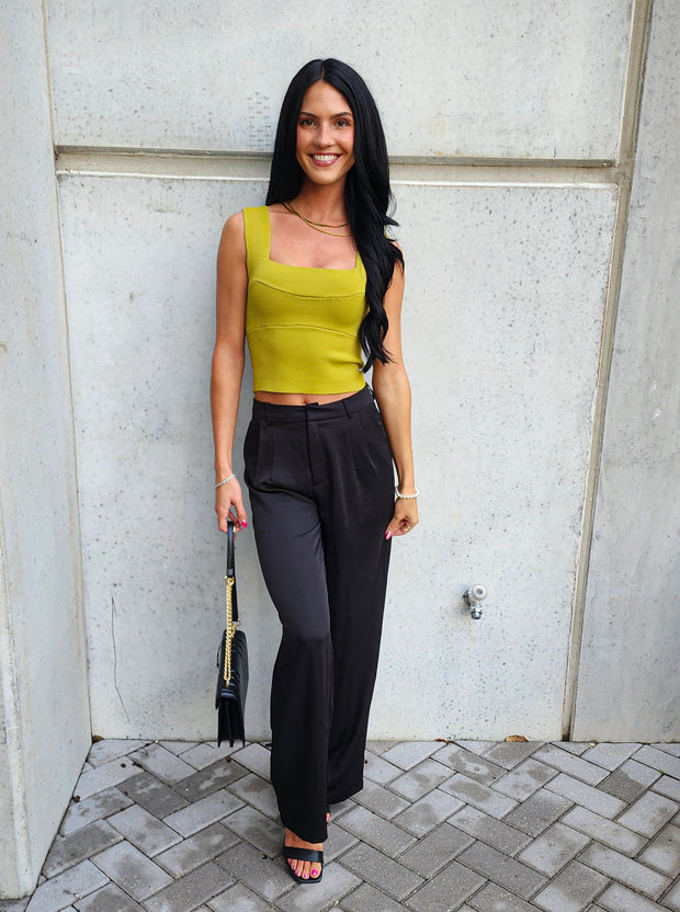 Lex Straight Wide Leg Pants- Final Sale