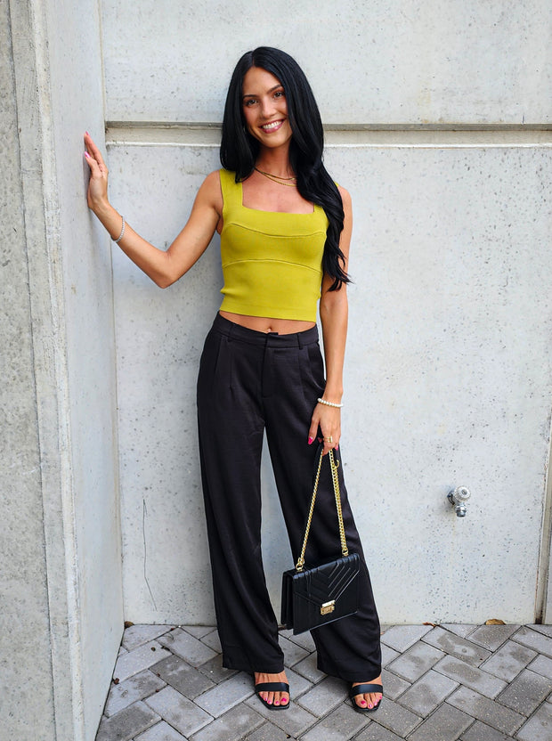 Lex Straight Wide Leg Pants- Final Sale