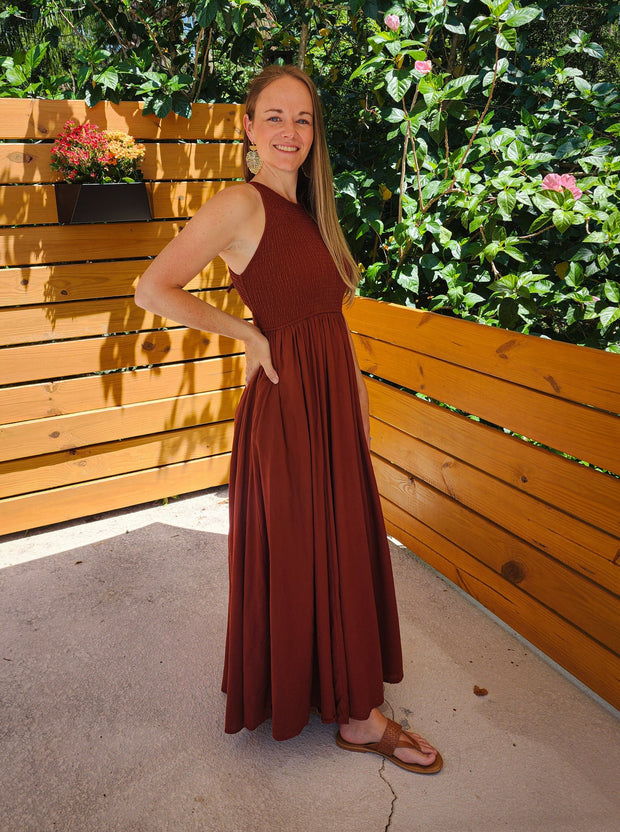 Emilia Smocked Tencel Maxi Dress