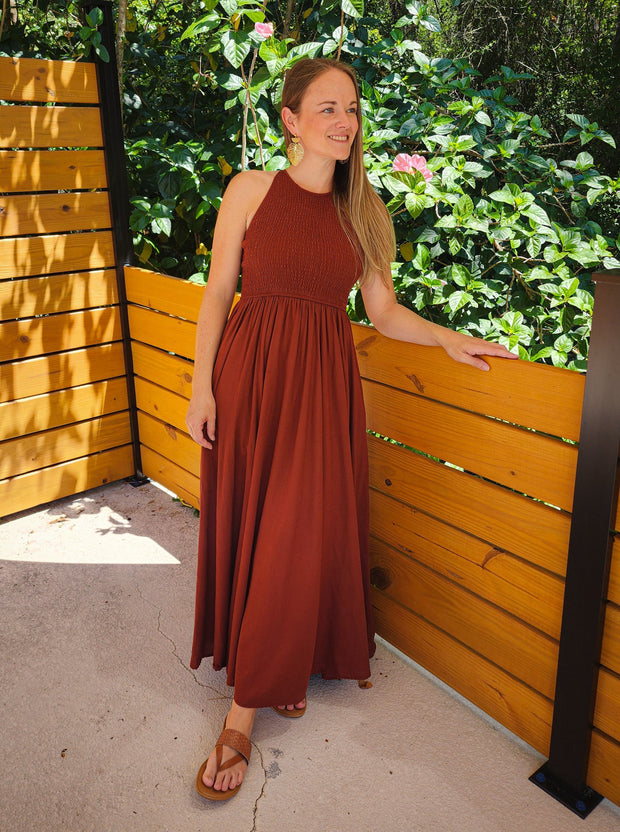 Emilia Smocked Tencel Maxi Dress