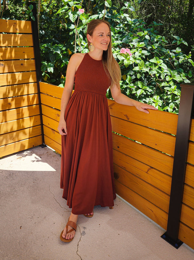 Emilia Smocked Tencel Maxi Dress