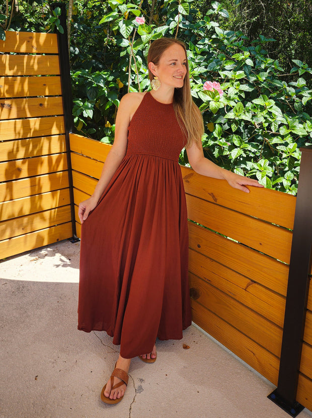 Emilia Smocked Tencel Maxi Dress