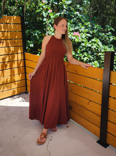 Emilia Smocked Tencel Maxi Dress