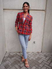 Claira Plaid Blazer