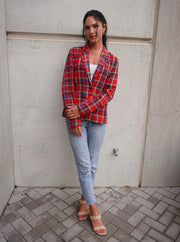 Claira Plaid Blazer