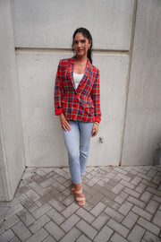 Claira Plaid Blazer