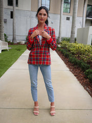 Claira Plaid Blazer