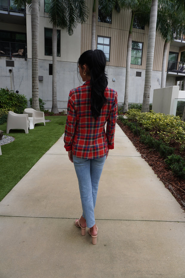 Claira Plaid Blazer