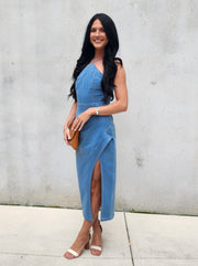 Olivia Denim Maxi Dress