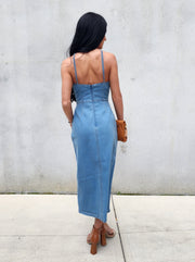 Olivia Denim Maxi Dress