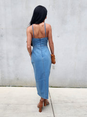 Olivia Denim Maxi Dress